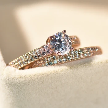Luxusné Žena Kolo Lab Diamantový Prsteň Reálne 925 Sterling Silver Zásnubný Prsteň Vintage Snubné Prstene Pre Ženy