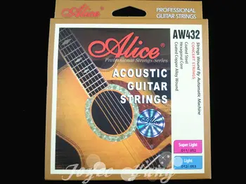 Alice AW432P Akustické Gitarové Struny Šesťhranné Jadro Farebné Gule Koniec Struny Doprava Zadarmo