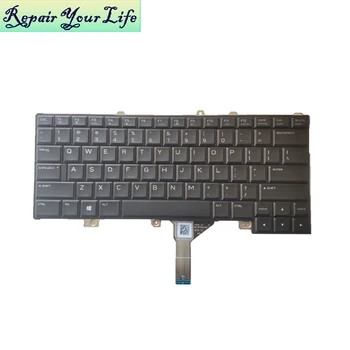 Podsvietenie klávesnice notebooku americkej angličtiny pre Dell 15 R3 M15X R3 PK131Q71A00 0HH53H DFS00 8C1 006B NSK-ED0BC Podsvietený čierny originál