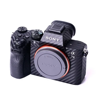 Anti-Scratch Telo Fotoaparátu Kryt Kože Pre Sony A7R MarkIII A7R3 A7III A7M3 karbónová Fólia ochranný obal, 3M Samolepka