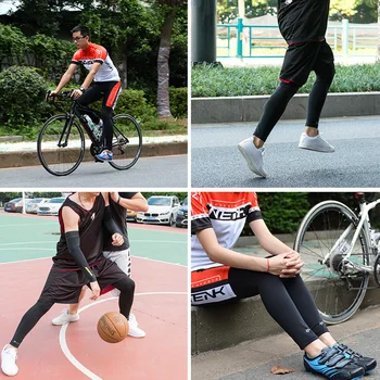 ROCKBROS Proti UV400 Cyklistické Leg Warmers Kompresie Koleno Podložky Chránič Nohu Rukávy Outdoorové Športy Bezpečnosti Futbal Bežecké Legíny