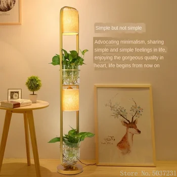 V Americkom Štýle Železa Led Poschodí Lampa Jednoduchá Obývacia Izba Štúdia Spálni Vertikálne Rastlín Stojaca Lampa Výzdoba Domov Poschodí Lampa