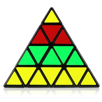 Štyri Kroky Pyramídy Magic Cube Farbou 4 V 4x4x4 Na Hladké Vzdelávacie Hračka Darček Puzzle Vzdelávania Hračky pre Deti,
