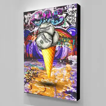 Izba Dekor Plátno, Vytlačí Na Stenu Umenie Graffiti Ice Cream Obrázok Nástenné Maľby Plagáty A Vytlačí Dekorácie Maison