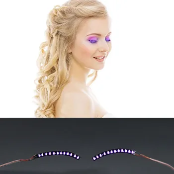 LED Svetlo False Očné Riasy Svetelný Rias pre Strany, Bar make-up, Očné Viečka domova svadby, narodeniny, Vianoce, Vianoce