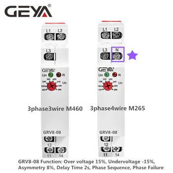 Doprava zadarmo GEYA GRV8-08 Prepätie Podpätie Relé Fáze Poruchy Sled fáz Asymetrie Ovládanie Relé