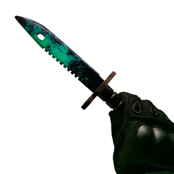 Drevené bajonet nôž M9 bajonet vlna Emerald CS go | bajonet nôž KS ísť (drevené replika V2)