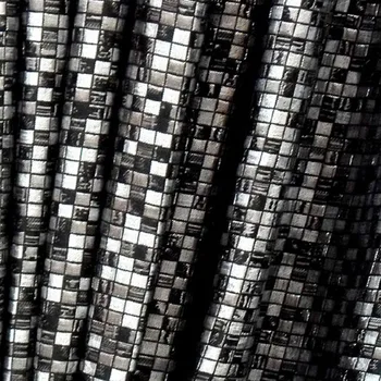 Záclonka mriežky Prikryť Black Mozaiky firanki Embroid Čierna opona Mosained Dlaždice, blackout závesy Spálňa opony čierna závesy