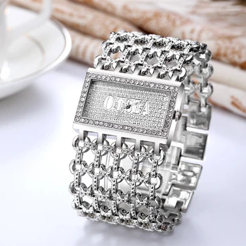Luxusné O. T. MORA Značky Big Dial Zlaté Hodinky Ženy, Dámska Móda Crystal Šaty náramkové hodinky Quartz Relogio Feminino 2103