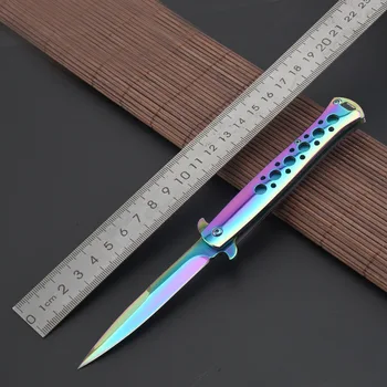 Nové 18 cm Damasku Rovný Nôž, Lovecký Nôž Outdoor Camping Self-defense Nástroje Taktické Skladacie Čepeľ Vreckové Nože na Prežitie