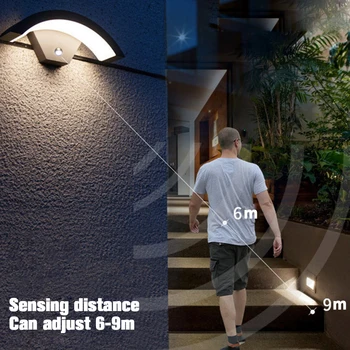 AC85-265V Nástenné Svietidlo PIR Snímač Pohybu Moderné Nástenné svietidlo LED Vlhkosti-Dôkaz Verandu Svietidlo IP65 Vodeodolný Domov Záhradného Osvetlenia