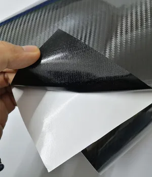 50*1m/2m/3m/4m/5m 5D karbónová karoséria Automobilu Lesklý Film Black Auto Vinyl Zábal, Styling Baliaci Papier na Auto, motorku Notebook