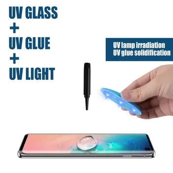 2 KS UV Tvrdeného Skla Pre Samsung E S10 S20 Ultra S9 Plus Plný Nano Tekuté Screen Protector Samsung Poznámka 8 9 10 plus Sklo