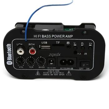 Nové Auto HiFi Bluetooth Basy Power AMP Stereo 220V Digitálny Zosilňovač USB TF Remote Pre Auto, bytové Doplnky