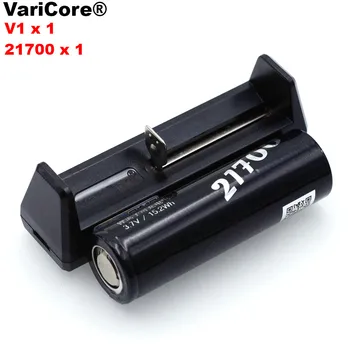 VariCore V1 18650 Inteligentná Nabíjačka + 1PCS VariCore 21700 Li-ion Batéria, 3,7 V 4100mA V-21D 35A batérie E-cigarettey