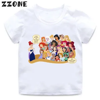 Dievčatá/Chlapci Malé Princezné Úžasné Cartoon T shirt Deti Zábavné Oblečenie pre Deti, Letné Biele Topy Dieťa T-shirt