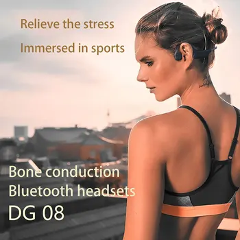 Kostné Vedenie Bezdrôtový Headset Bluetooth 5.0 Slúchadlá pre Šport IP56 Vodotesné Slúchadlá s Magnetickým Nabíjací Port