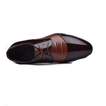 2020 Muži Móda Topánky pravej Kože Mužov Šaty Topánky Značky Luxusné pánske Business Bežné Klasické Gentleman Topánky