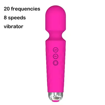20 Frekvencie, 8 Rýchlosti Vibrátor Klitorálny Stimulácia Dildo AV Čarovný Prútik pre Ženy, Masturbácia, USB Nabíjateľné Dospelých, Sexuálne Hračky