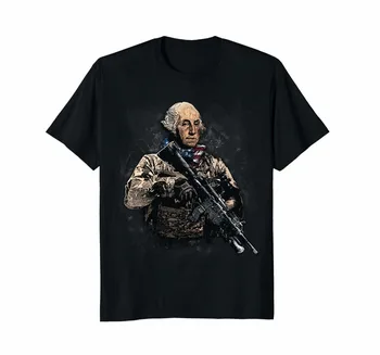 Prezidentské Vojakov: George Washington T-Shirt Mužov 2019 Nové Tlač Mužov Tričko Lete Úžasné Tričká