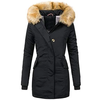Plus Veľkosť 5XL 2020 Módne Zimné Oblečenie Žien s Kapucňou na Zips, Teplý Kabát Bežné Čisté Farby, Dlhý Rukáv Ženy Zimný Kabát