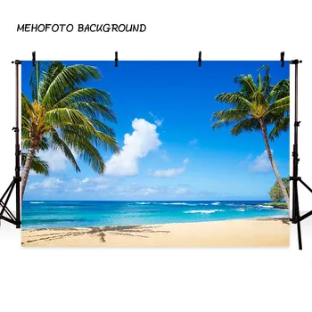 MEHOFOTO Kulisu pre Fotografovanie Letné Beach Pozadie pre Photo Booth Tlač Palma Pozadie