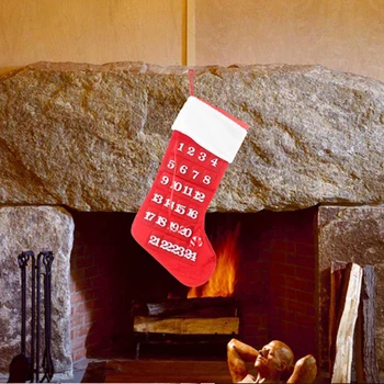 51*21*0.2 cm Vianočné Ponožky DIY Adventný Kalendár Ornament Očarujúce Slávnostné Stene Visí Časovač Kalendára Vianoce Banquet