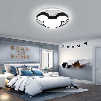 Moderné Led Stropné Svietidlá Black/White Mickey Stropné Svetlá Pre bývanie, detskej Izby, Spálne, 220v Stmievateľné Plafondlamp