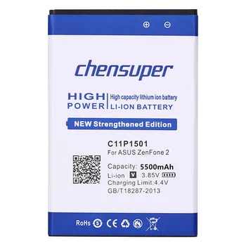 Originálne chensuper 5500mAh C11P1501 Batéria Pre Asus Zenfone 2 Laserové 5.5 ZE601KL Selfie ZD551KL ZE550KL ZE601KL ZE600KL