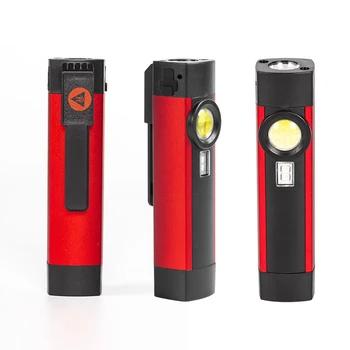 Výkonné LED Pracovné Svetlo Svietidla USB Nabíjateľné KLASU Prenosné Pera Light Lanterna Vonkajšie Baterka Linterna s Magnetom na Čítanie