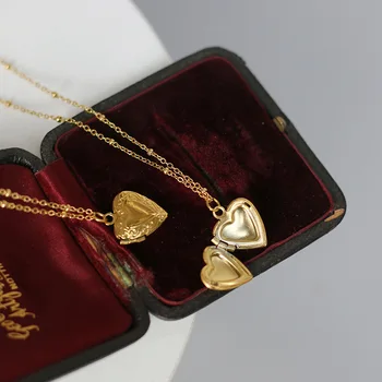 Titanium S 18K Zlata Otvorené Srdce Prívesok Náhrdelník Ženy z Nehrdzavejúcej Ocele, Šperky Designer T Show Dráhy Šaty Šperky, Vzácne INY