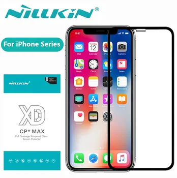 Pre iPhone 8 7 Plus X XR XS Max Sklo NILLKIN XD CP+MAX Plné pokrytie Tvrdeného Skla Screen Protector pre iPhone 11 Pro Max