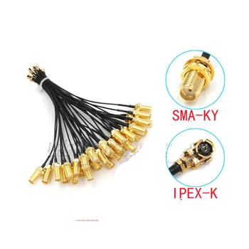5 KS/Veľa IPX/IPEX/u.fl, Aby SMA-K Ženskej Zapojte Konektor ANTÉNNY Koaxiálny Rozšírenie Pigtail Kábel Pre WIFI/GSM/3G/4G 5 CM/10 CM/15 CM/20 CM