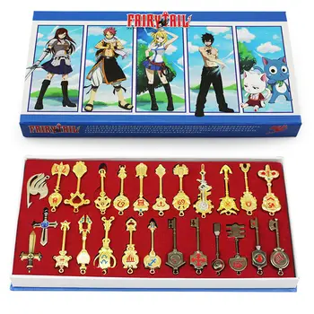 Víla Chvost Šípkami Nastavte Anime Cosplay Príslušenstvo Zbraň Zber Lucy Znamenia Zverokruhu Gold Key Náhrdelník Kolekcie Darček