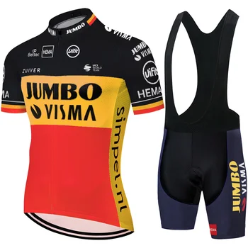 2021 JUMBO VISMA Cyklistika Dres Lete Horských Bicyklov Oblečenie Pro Požičovňa ropa de bicicleta Športové Vyhovovali 20D cyklistické oblečenie