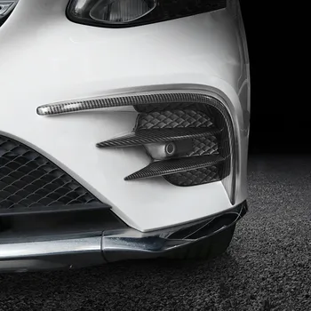 Carbon Fiber Farba Styling Predné Zadný Nárazník Hmlové Svietidlo Mreža Sloty Kryt Vzduchu Nôž Nálepky Na Mercedes Benz GLC X253-19