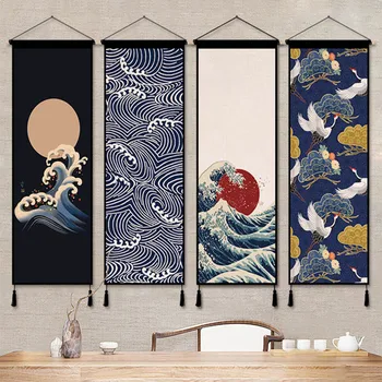 Japonský Ukiyoe Plátno, Tlač Plagátu Visí Prejdite Maľba Krajiny Wall Art Obrázky Pre Obývacia Izba Domova Obrazy