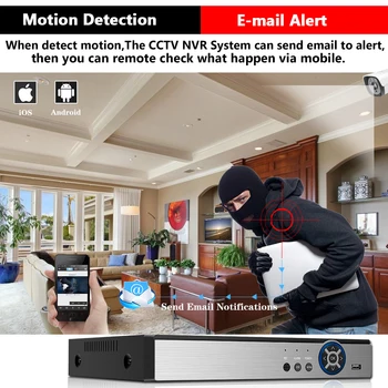NINIVISION 8CH Ultra HD POE Network Video Bezpečnostný Systém 5MP H. 265+ NVR S 8pcs 5MP Poveternostným vplyvom IP Kamera CCTV Security Kit