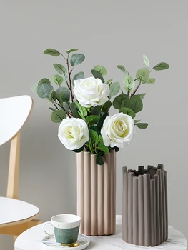 Nordic Škandinávskych Keramická Váza Tvorivé Nepravidelný Geometrie Umenie Suché Kvetináče Domov Svadobné Dekoratívne Doplnky