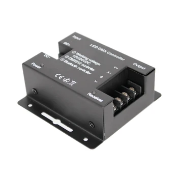 DMX512 LED RGB Controller Bluetooth Hudby APP Radič Pre LED Pásy IR Diaľkového ovládača DC 5V 12V 24V LED Stmievače Bezdrôtové