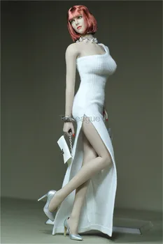 Tbleague 1/6 Rozsahu Biele Šaty na Večer Longuette Sexy Sukne pre 12in Akcie Obrázok Hračky Zber
