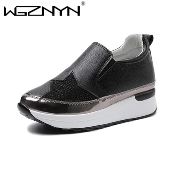 WGZNYN 2021 Nové Značky Dizajnér Priedušná dámske Topánky na Platforme Ležérne Topánky Pošmyknúť na Ženu Tenisky Chaussures Femme 35-43