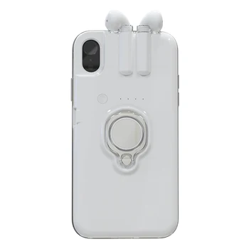 Bezdrôtové Spoplatnené Slúchadlo Telefónu puzdro Pre iPhone X Xs max Xr 7 8 6 6 Plus Slúchadlá Prípade Airpods headset S držiak do vozidla