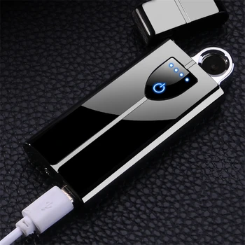 2020 Nový USB ľahšie Otáčanie Arc ľahšie na fajčenie USB nabíjanie Elektronických Plazma Vetru Cigaretový Zapaľovač Gadgets pre Mužov
