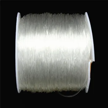 Kiwarm Rolka 100 m Crystal String Niť Úsek Elastické Riadok Lištovanie Transparentné Kábel 0.8 mm pre Domáce Ručné Náradie DIY
