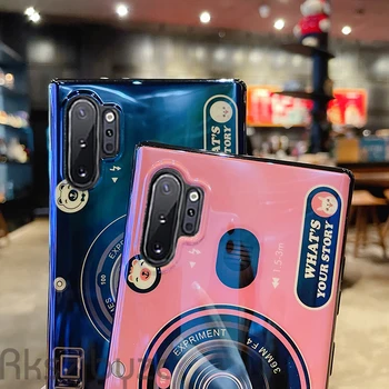 Blue Ray Fotoaparát Prípade Pre Xiao Redmi Poznámka 8 7 6 K20 Pro Prípade Luxusný Stojan, Držiak, Mäkké Silikónové puzdro Pre Xiao CC9 A3 9T Coque