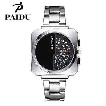 Najnovšie Dizajn Paidu Sledovať Muži Móda Luxusné, Elegantné, Plné Oceľové Hodinky Dámske Náramkové hodinky Muž Hodiny quartz relojes vysokej kvality