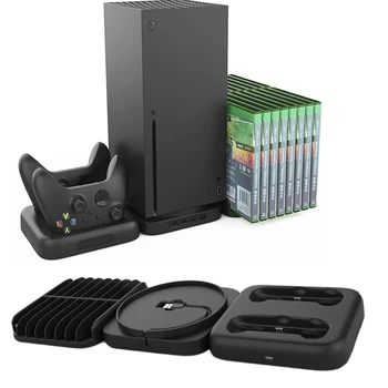 3 v 1 Hre Kit pre Xbox Série X Konzoly Dual Nabíjací Dok Zvislý Stojan pre Xbox Série X Radič S úložným Disk s Hrou