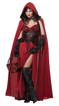 Tmavo Červená čiapočka Kostým S dopravou Zadarmo 3S1438 Ženy Sexy Halloween Kostýmy