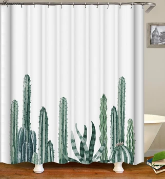 Kaktus sprchový záves 3d kúpeľňa so sprchou závesy textílie sprchový záves zábavné nepremokavé sprchový záves cortina de ducha
